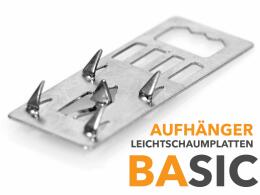 Leichtschaumplatten - Metallaufhänger BASIC