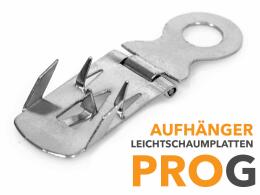Leichtschaumplatten - Metallaufhänger PROG